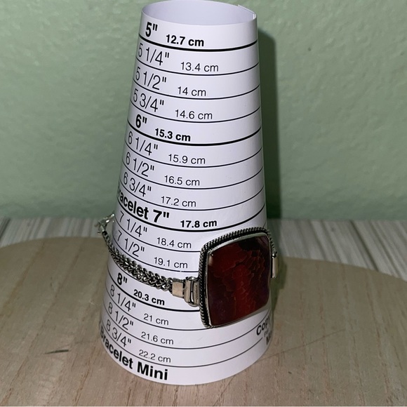 Agate gem handmade bracelet, Toggle clasp - Picture 9 of 14